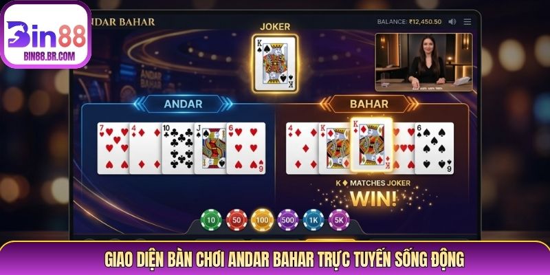 Giao diện bàn chơi Andar Bahar trực tuyến sống động Giao diện bàn chơi Andar Bahar trực tuyến sống động