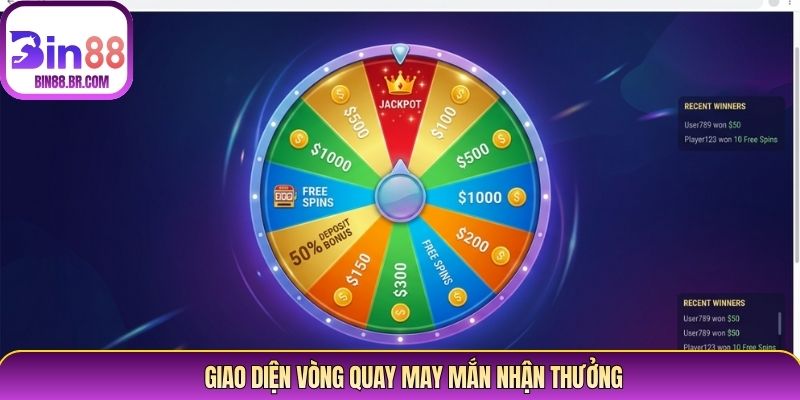 Giao diện vòng quay may mắn nhận thưởng Giao diện vòng quay may mắn nhận thưởng