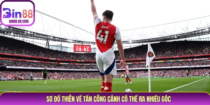 Sơ đồ thiên về tấn công cánh có thể ra nhiều góc Sơ đồ thiên về tấn công cánh có thể ra nhiều góc